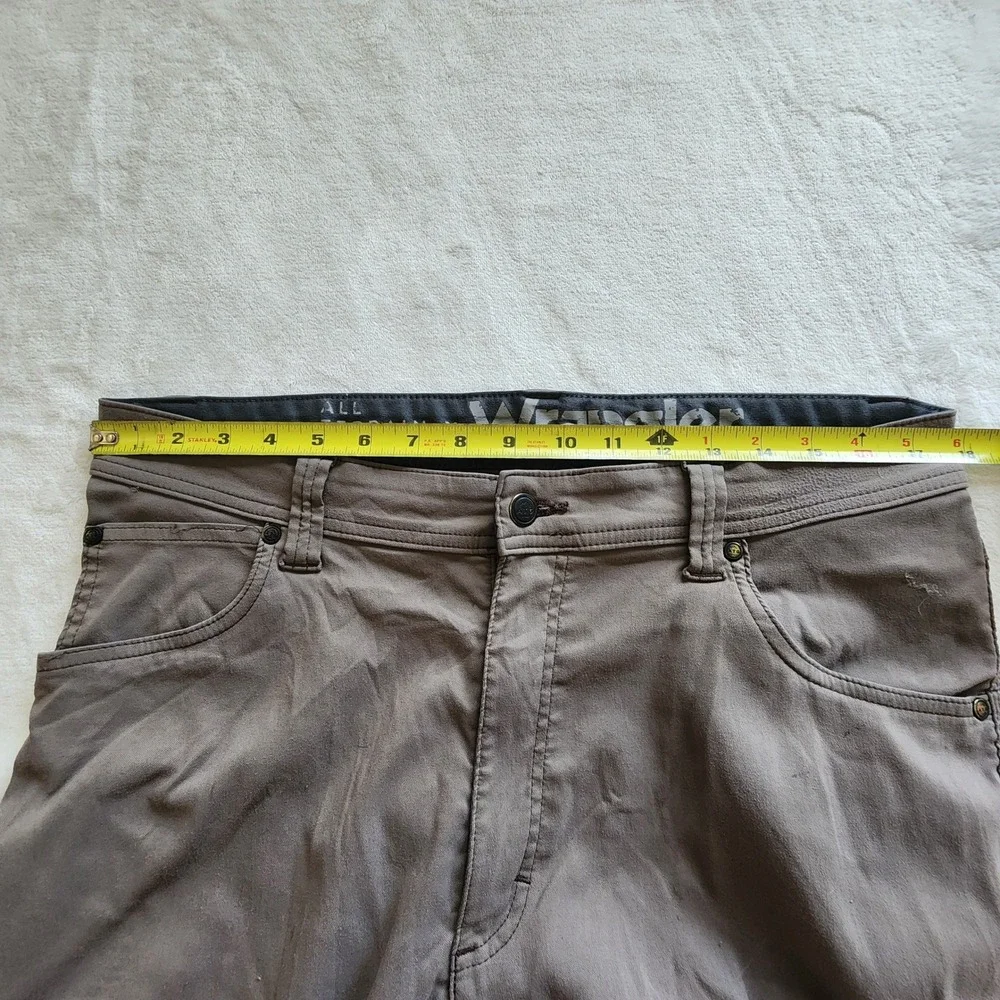 Wrangler ATG All Terrain Gear Mens Outdoor Hiking Pants Gray Brown 35x30 Grunge